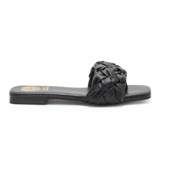 VINCE CAMUTO New in Box Antonni Black Leather Slide Sandal //  6.5 - Picture 2 of 14